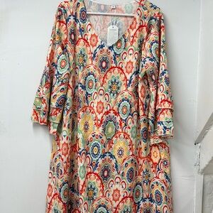 Made with Love Colorful Patterned Women's Dress XXL